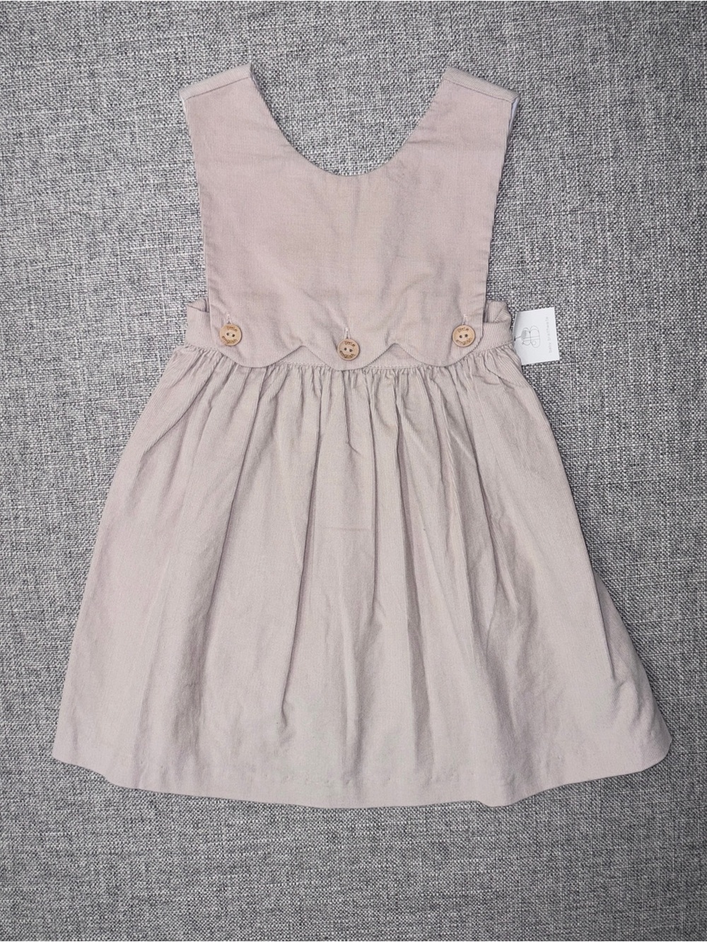 Little English Tan Corduroy Toddler Pinafore Dress